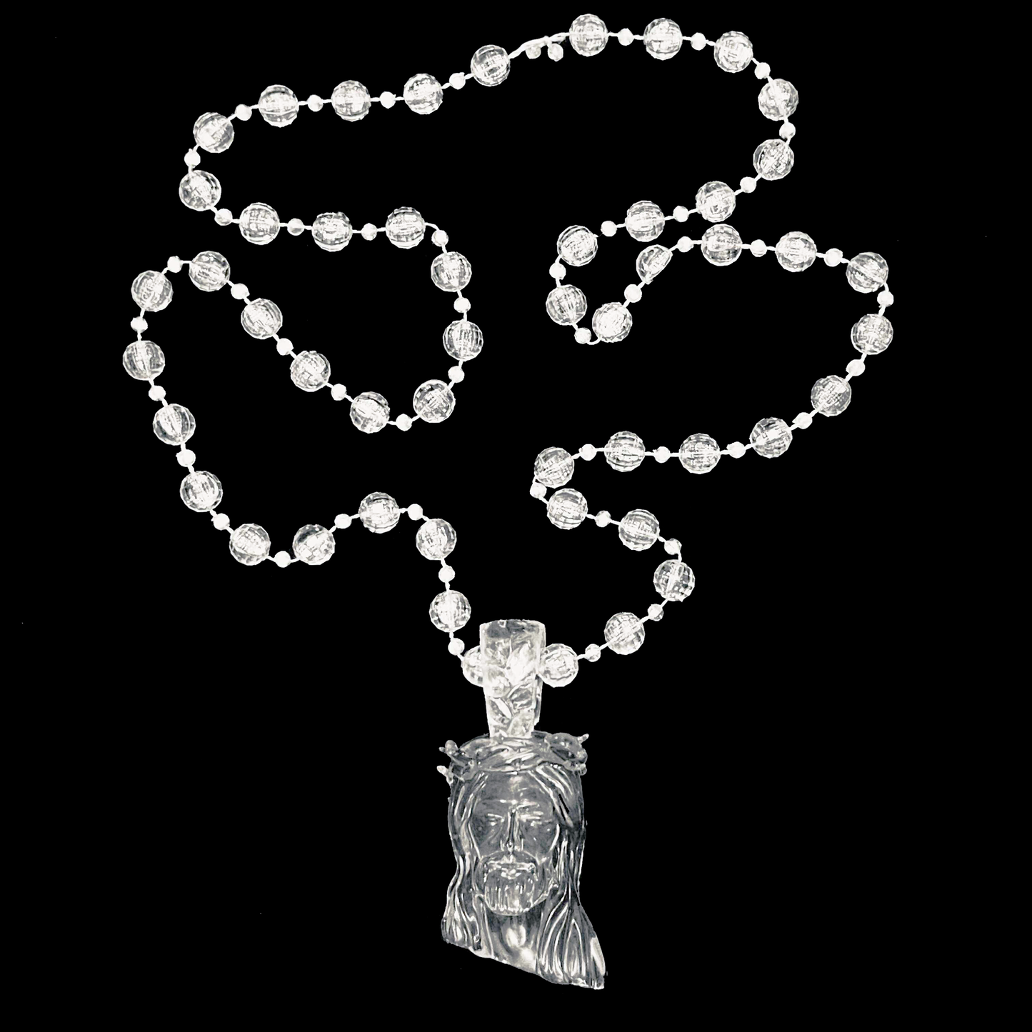 (CLEAR) JESUS PIECE NECKLACE