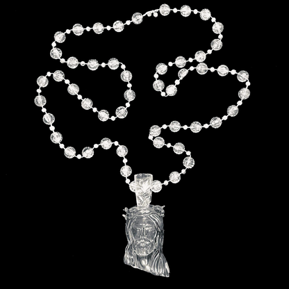 (CLEAR) JESUS PIECE NECKLACE