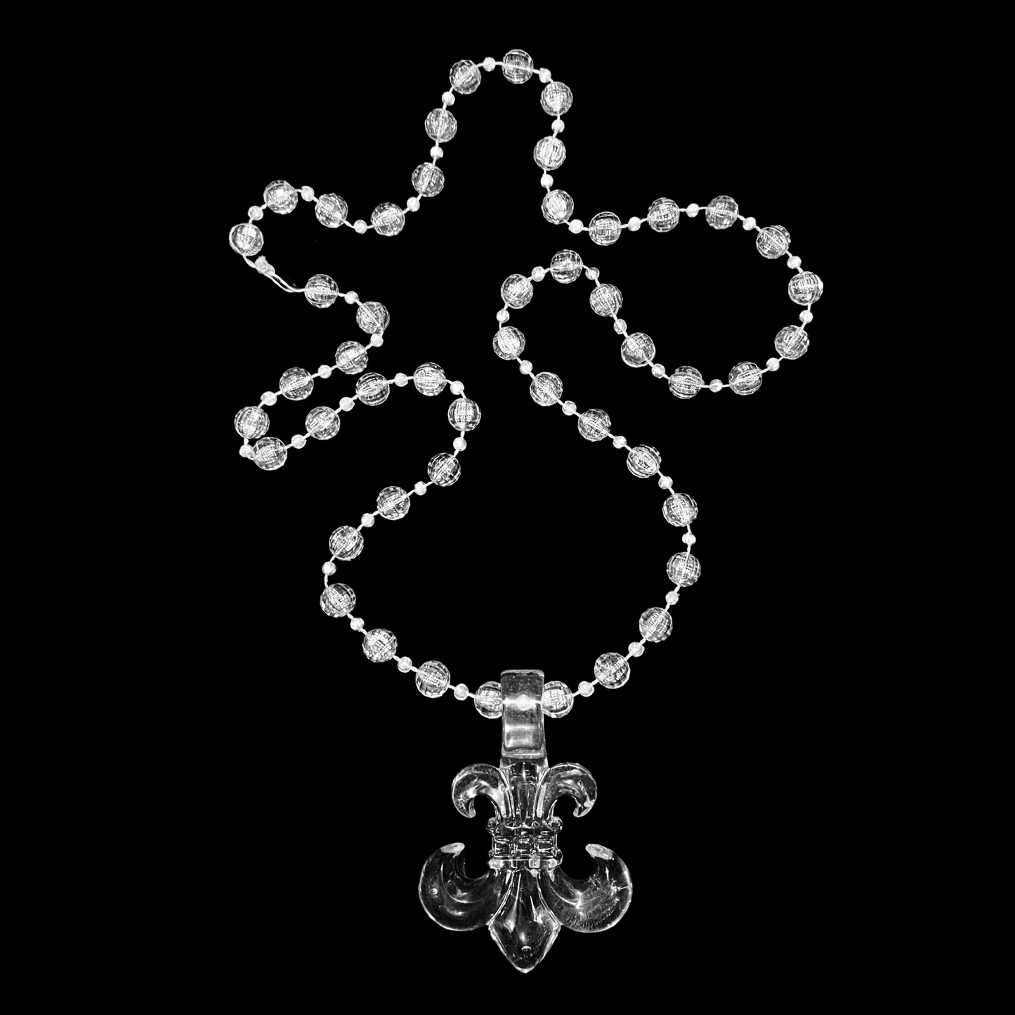 (CLEAR) CHROME SAINT LINK NECKLACE