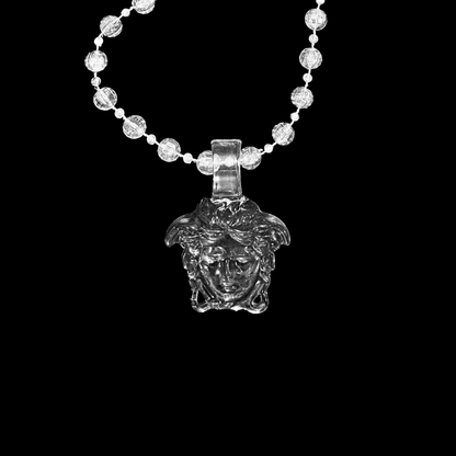 (CLEAR) MEDUSA HEAD NECKLACE