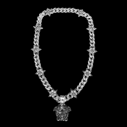 (CLEAR) MEDUSA HEAD NECKLACE